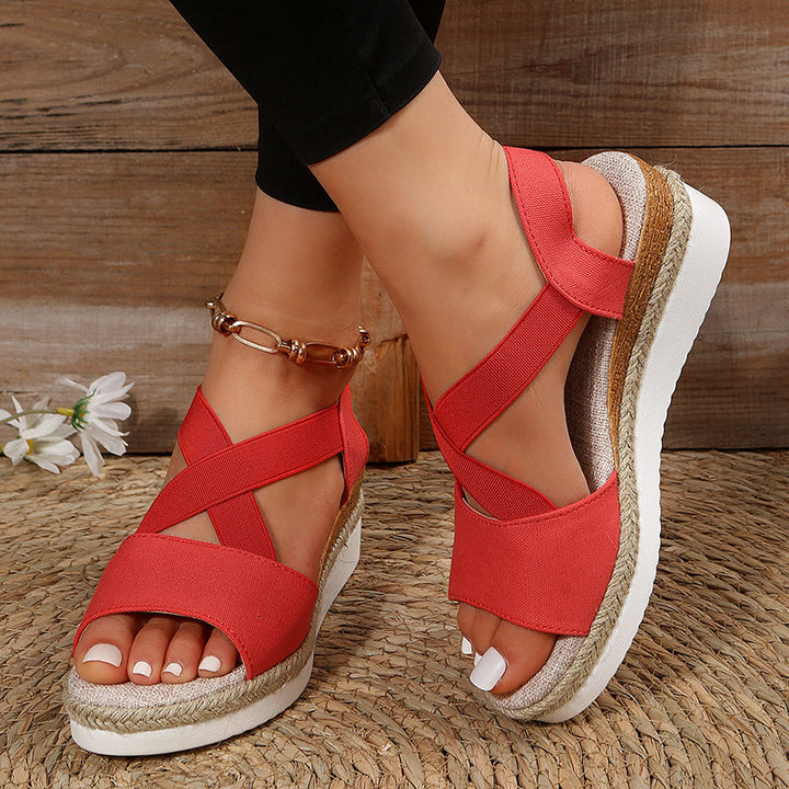 W&W Mode | Keilsandalen Mit Kreuzriemen Für Damen