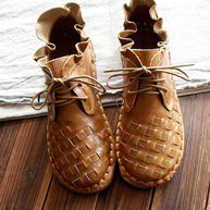 WW | Retro Künstlerisch Echtes Leder Damen Schuhe