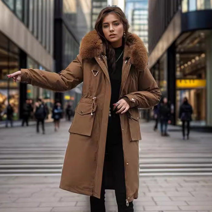 WW | Damenparka Langer Baumwollmantel Trenchcoat