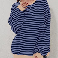 Übergroßer und gestreifter Pullover für Damen