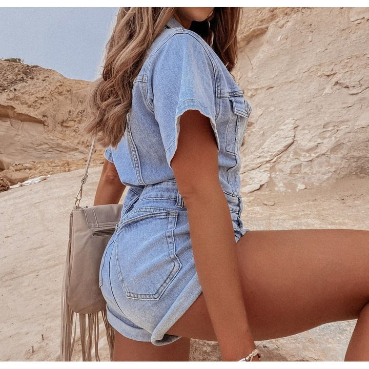 W&W Mode Retro-Denim-Jumpsuit