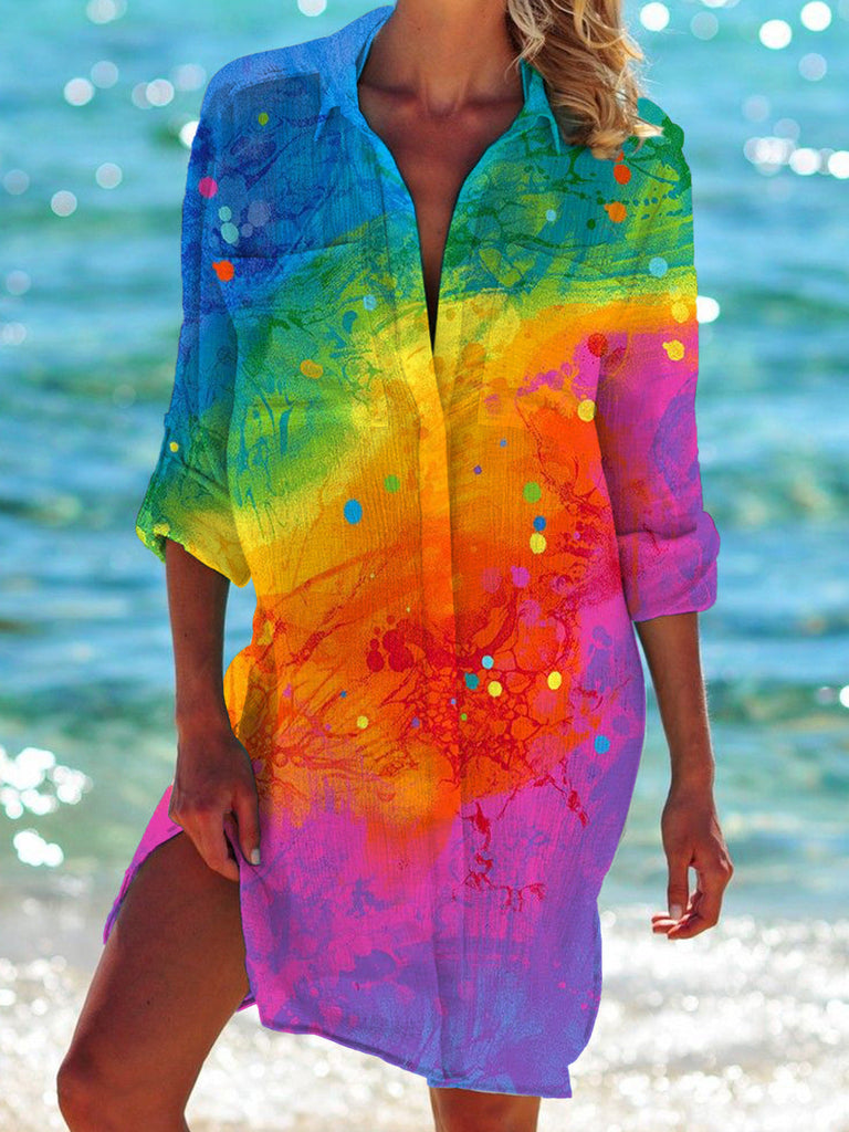 WW | Mantel Hemd Badeanzug Strickjacke Damenbekleidung Print Urlaub Strandhemd