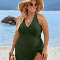 WW | Plus Size Einteiler Schwimmdress Badeanzug Bauchkontrolle Badeanzüge