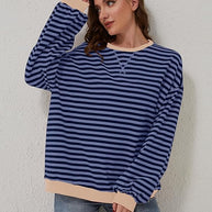 Übergroßer und gestreifter Pullover für Damen