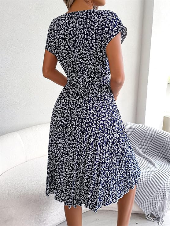 Veronica™ - Sommerliches Chiffonkleid mit Blumenmuster