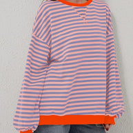 Übergroßer und gestreifter Pullover für Damen