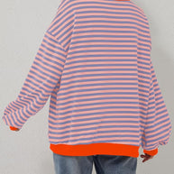 Übergroßer und gestreifter Pullover für Damen