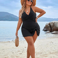 WW | Plus Size Einteiler Schwimmdress Badeanzug Bauchkontrolle Badeanzüge