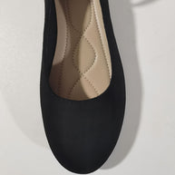 WW | Klassische Einfarbige Ballerinas Mit Riemchen