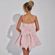 WW | Mode personalisierte Schleife Partykleid