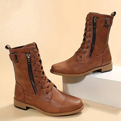 W&W Mode - Stiefelette mit Reißverschluss und Spitze