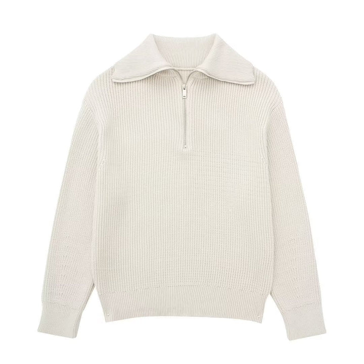 W&W Mode | All Match Wollpullover Mit Offenem Kragen