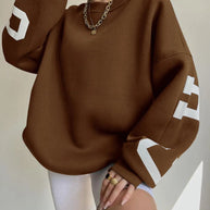 WW | Damenpullover mit lässigem Druck