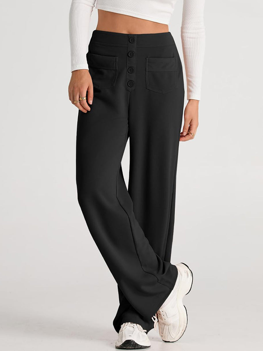 WW | Taille Weite Hose Mit Taschen Elegant Und Komfortabel