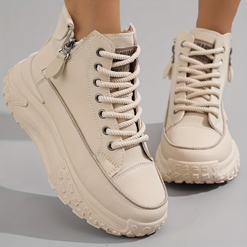 WW | Lässige Plateau Knöchelhohe Sneaker