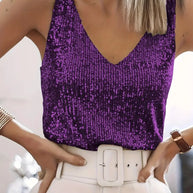 WW | Elegantes Ärmelloses Top mit Pailletten