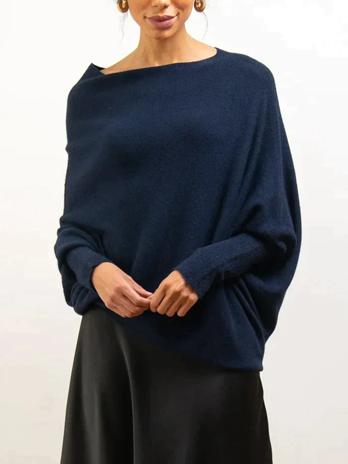 WW | Asymmetrisch Drapierter Pullover