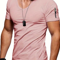 WW | Lässiges T-shirt Mit V-ausschnitt Für Herren