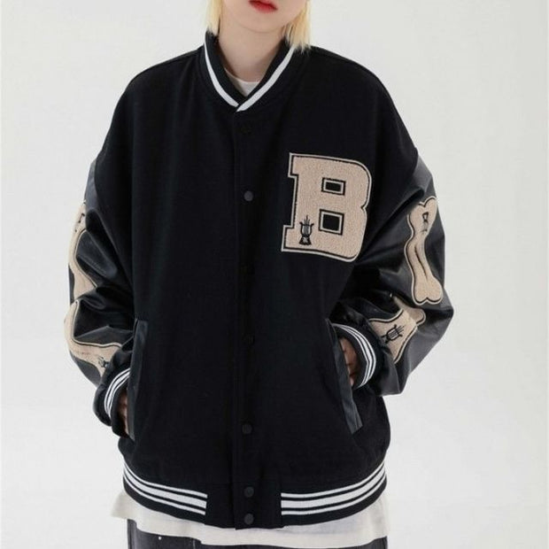 WW | Varsity Streetwear Bomberjacke mit bestickten Patches