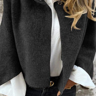 WW | Rundhals-Wolljacke Für Frauen Mit Langen Ärmeln