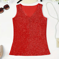 WW | Elegantes Ärmelloses Top mit Pailletten