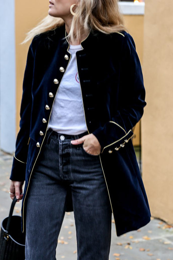 WW | Jacke Samt Wendejacke Mit Militär Look Für Damen