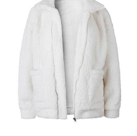 WW | Damen Fleece Sweatshirt Mit Breitem Kragen