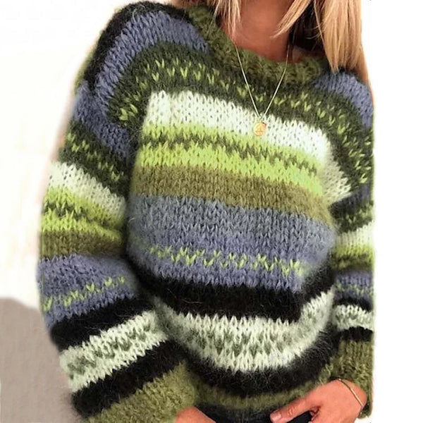 W&W Mode | Norwegerpullover - warmer, farbenfroher skandinavischer Damenpullover