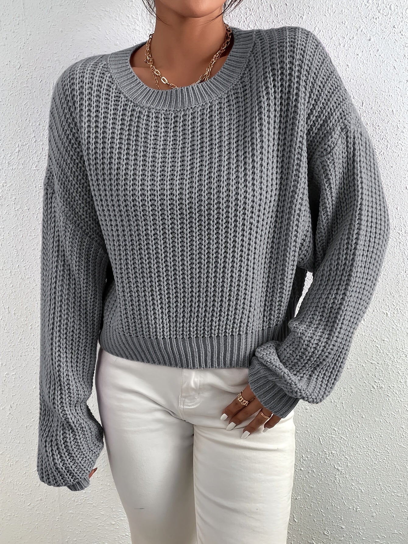 WW | Lässiger Longpullover Damen mit