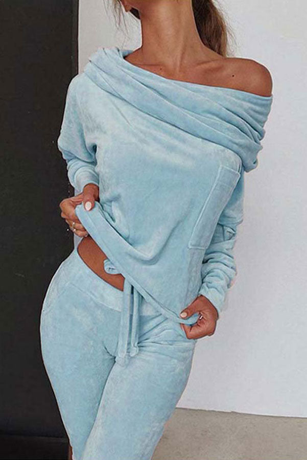 WW | Bequem und Schick Velours Off-Shoulder Jumpsuit