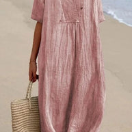 WW | Sommerkleid Aus Baumwolle Und Leinen