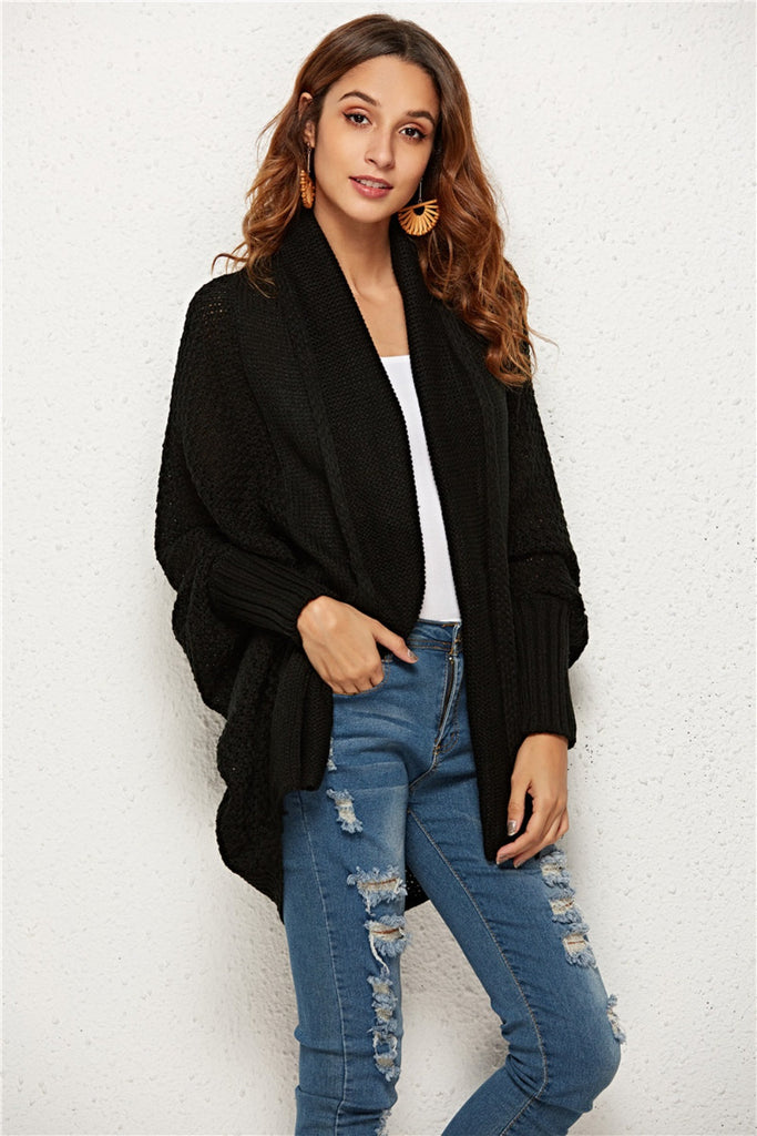 WW | Engel Flügel Offene Front Fledermausärmel Cardigan