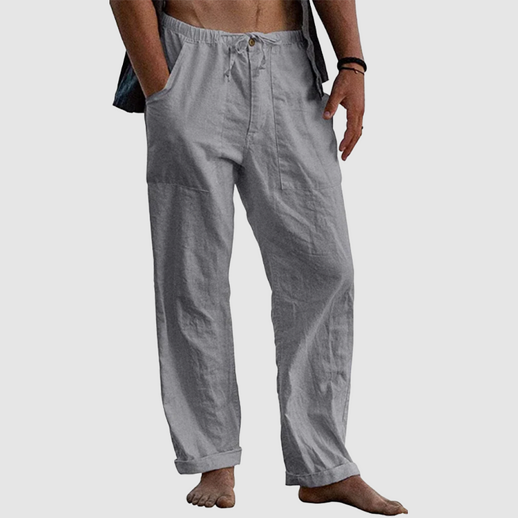 W&W Mode | Lässige Leinenhose mit Kordelzug