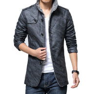 WW | herren lederjacke mit fleecefutter