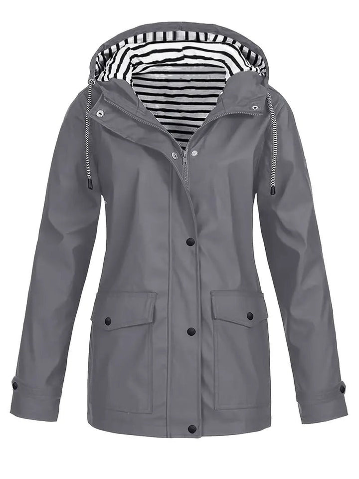 W&W Mode | Kapuzenjacke mit Taschen, Wasserdichtem Stoff und Langarm