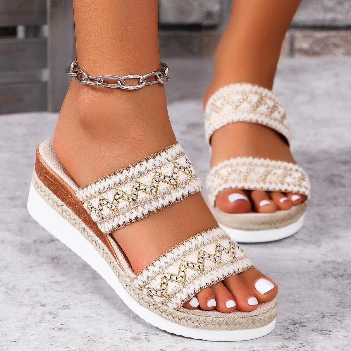 WW | Sommer-Sandalen mit Leinenboden