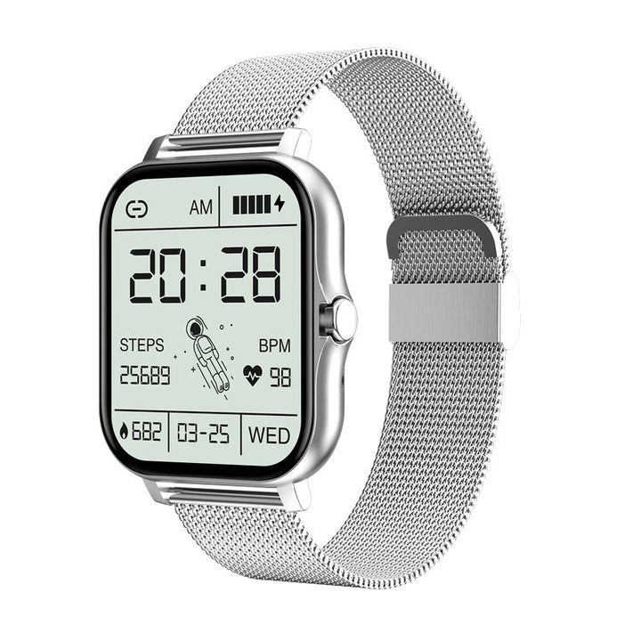 Smartwatch mit 1,69-Zoll-Touchdisplay, Schrittzähler und Herzfrequenzmessung