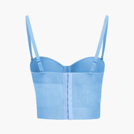 WW | Figurbetontes Bustier Top Mit Bügel Cups Und Transparenter Mesh Struktur