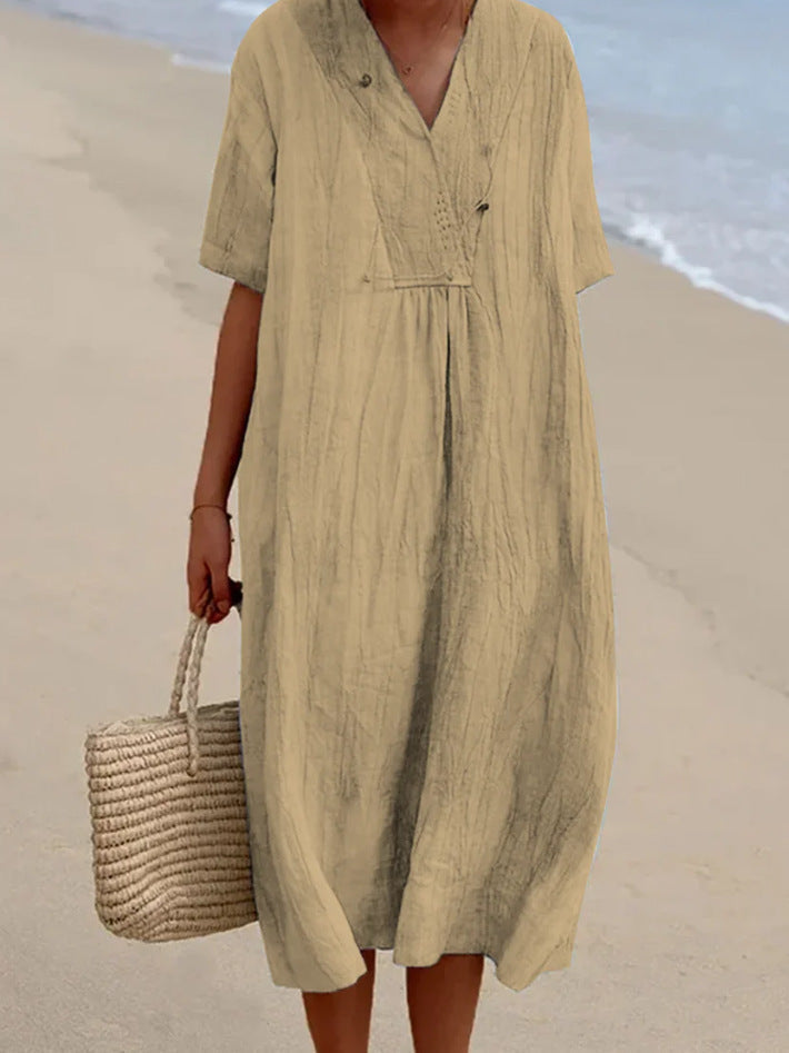 W&W Mode | Sommerkleid Aus Baumwolle Und Leinen