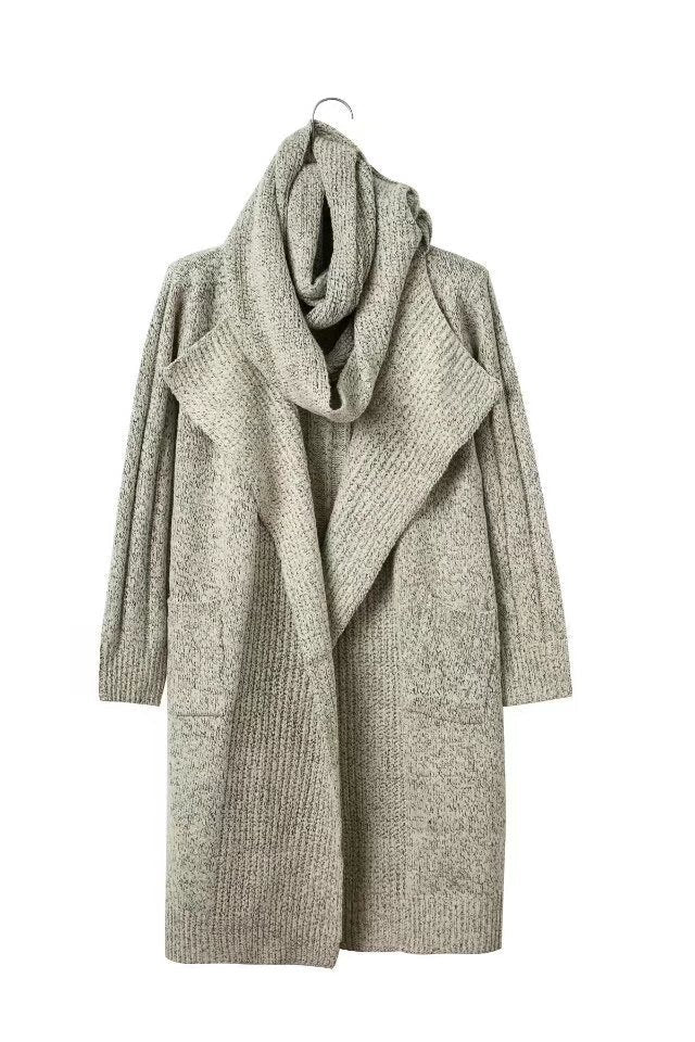 Damen Strickmantel mit asymmetrischem Schnitt und lässigem Chic W&W Mode