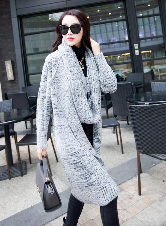 Damen Strickmantel mit asymmetrischem Schnitt und lässigem Chic W&W Mode