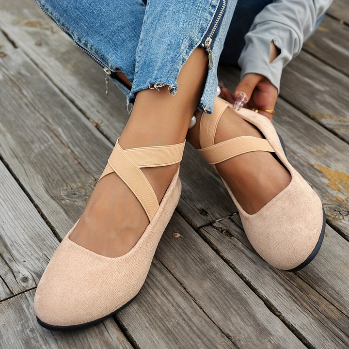 W&W Mode | Einfache Damen Ballerinas Aus Atmungsaktivem Samt