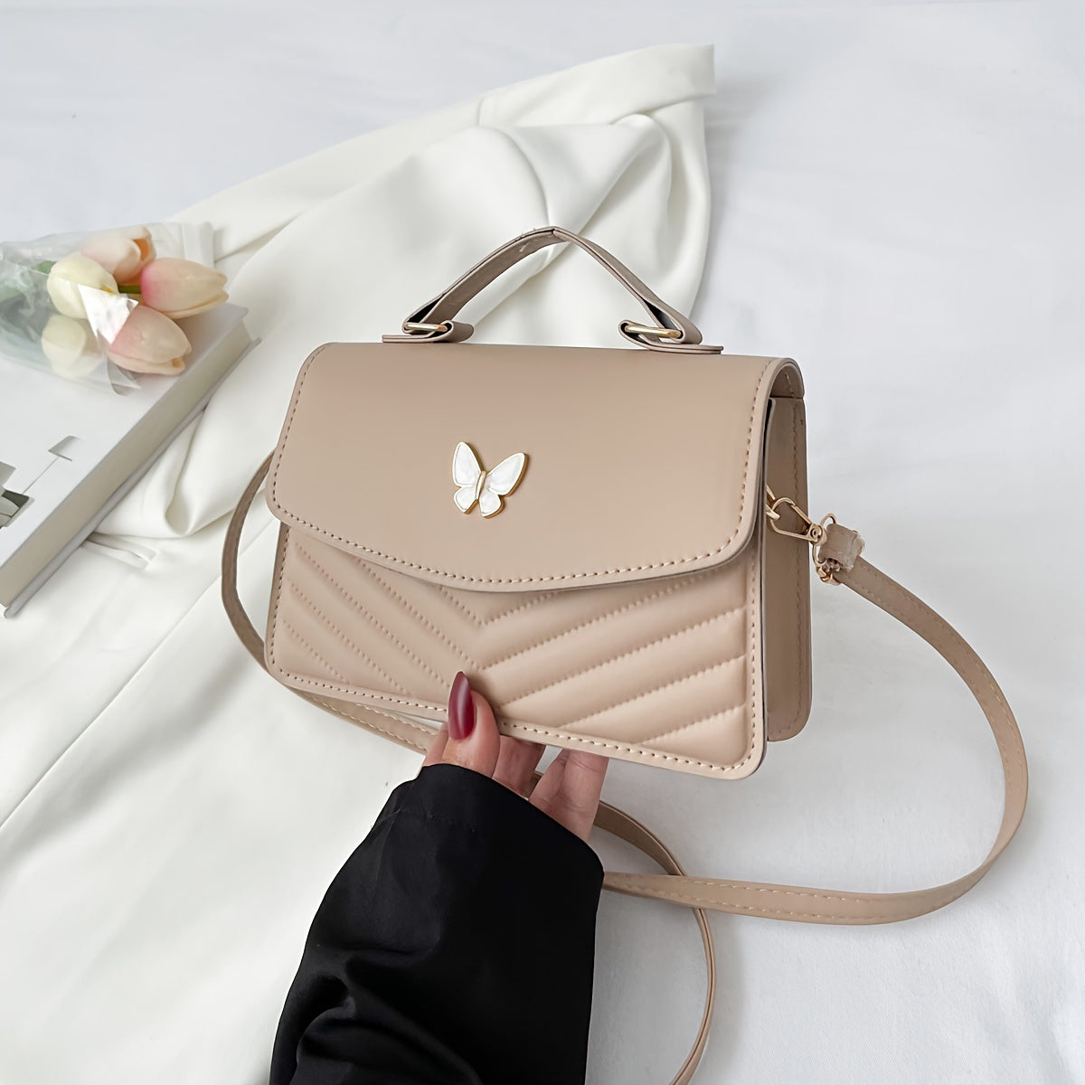 WW | Modische einfarbige Schultertasche und Umhängetasche