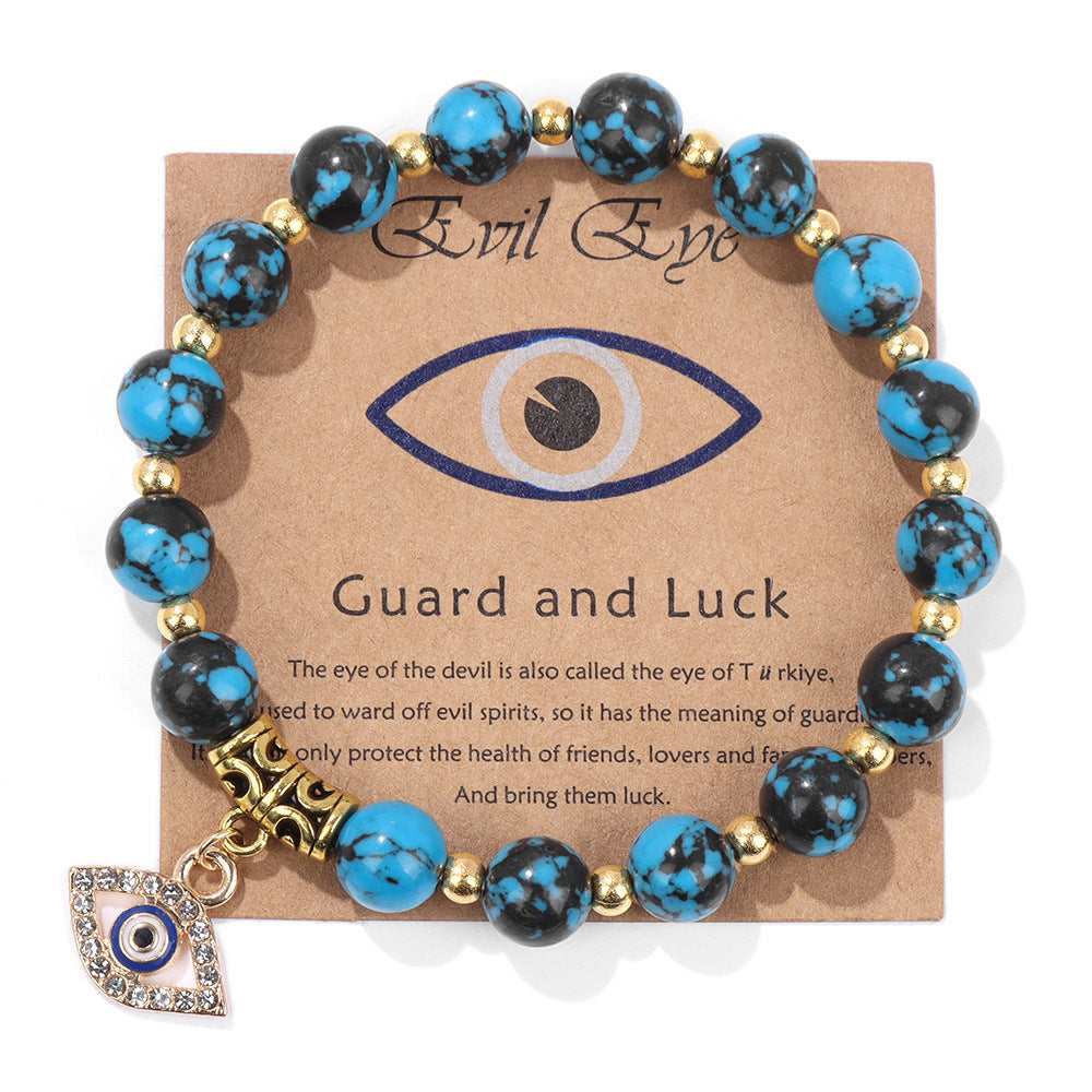 Perlenarmband mit Blatt-, Herz- und Sternmotiven