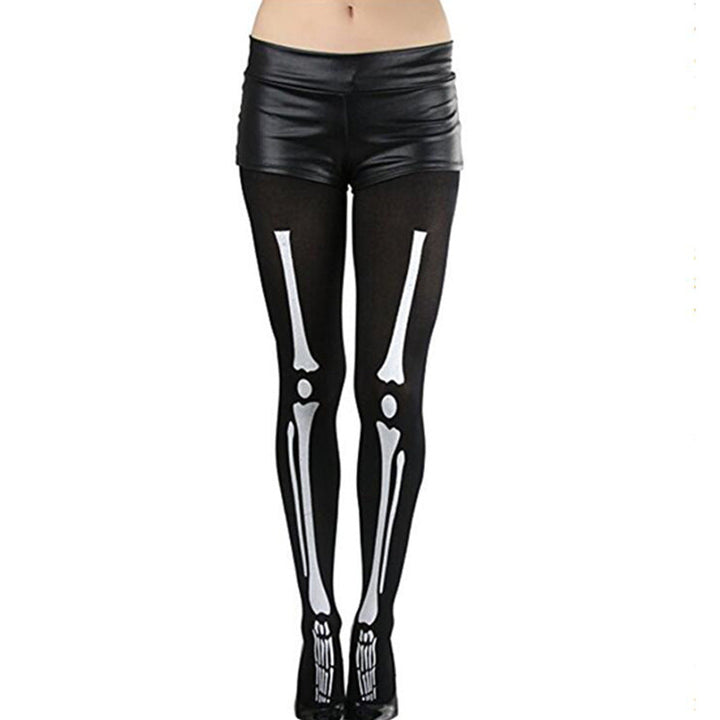 Damen Leggings mit attraktivem Skelettdesign W&W Mode
