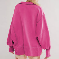 WW - Lässiges Sweatshirt Mit Knöpfen Und Lampenärmeln