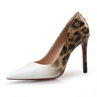 WW | Leopard print lace high heels for women