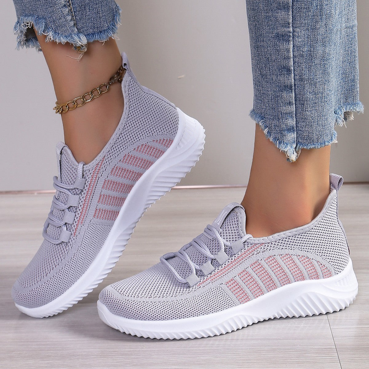 WW | Damen Rund Zehen Ballerinas Sport Sneakers