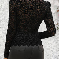 WW | Langärmeliges Spitzentop für Damen