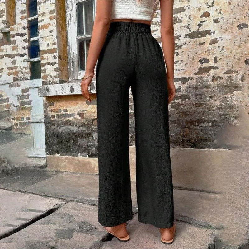 WW | Farbige Luftige Sommerhosen Damen Mit Weitem Bein Für Frauen